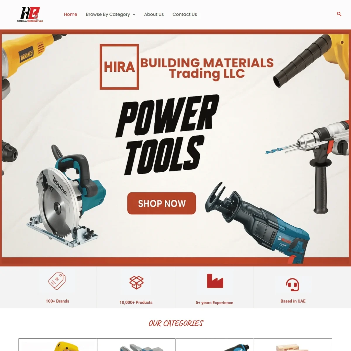 Hira Building Materials β WordPress Development Project by Talha Tech