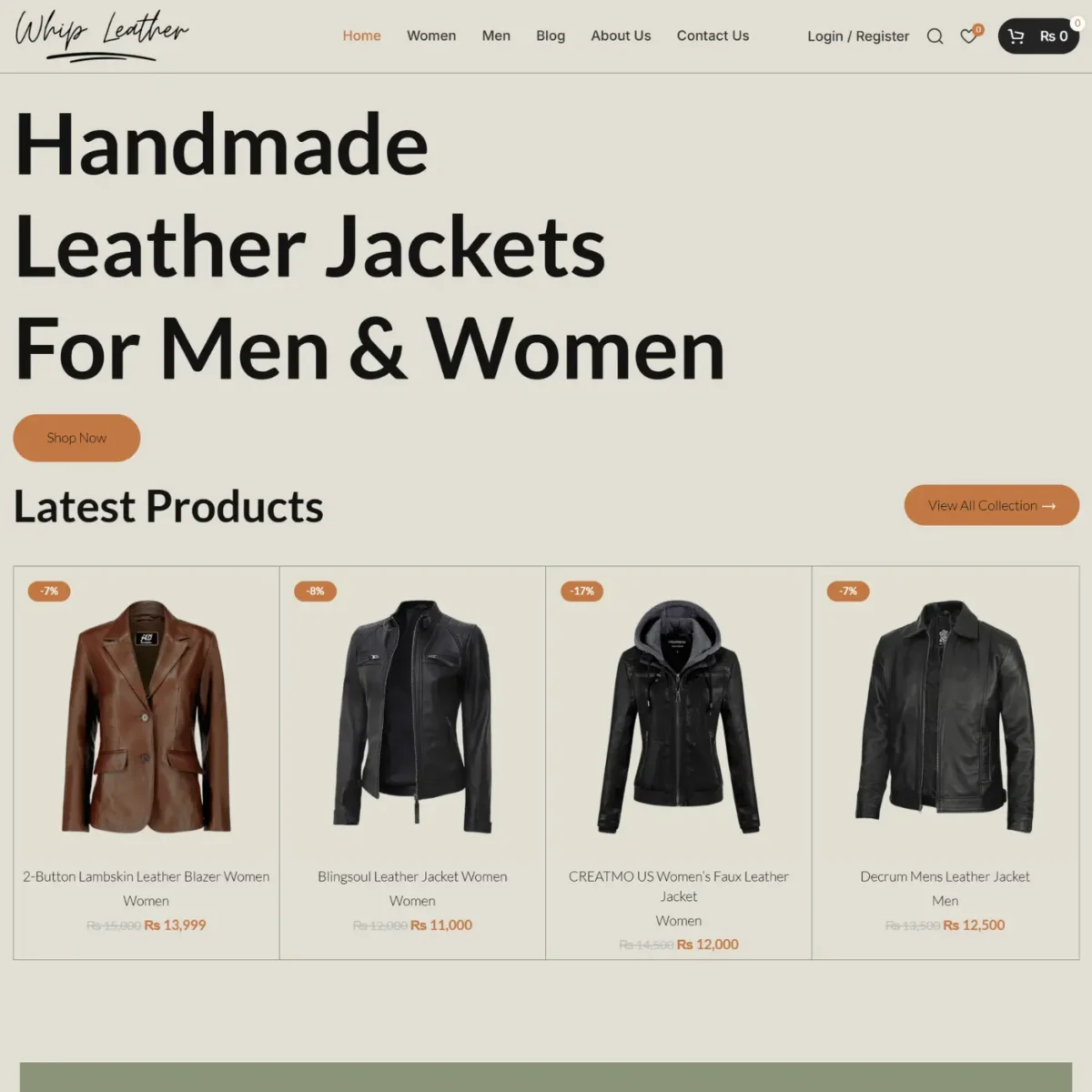 Whip Leather β WordPress Development Project by Talha Tech